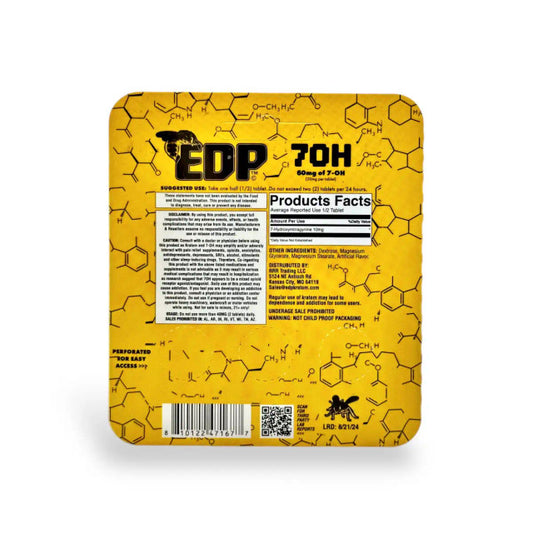 EDP 7OH 7-hydroxymitragynine Kratom Extract Tablets 20mg Per Tablet