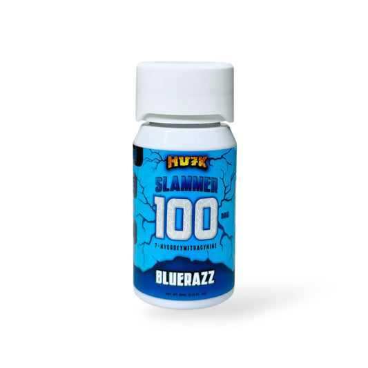 Hu7k Slammer 7-Hydroxymitragynine Shot Blue Razz 100mg 60ml