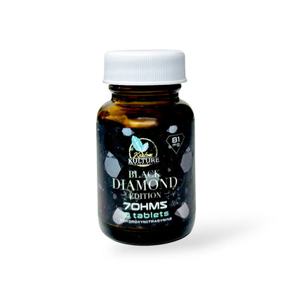 Kratom Kulture 7- Hydroxymitragynine Black Diamond Edition Tablets 81mg