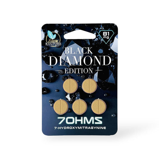 Kratom Kulture 7- Hydroxymitragynine Black Diamond Edition Tablets 81mg