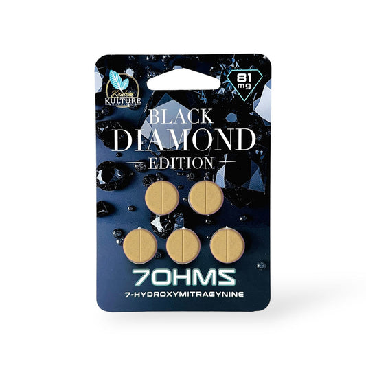 Kratom Kulture 7- Hydroxymitragynine Black Diamond Edition Tablets 81mg