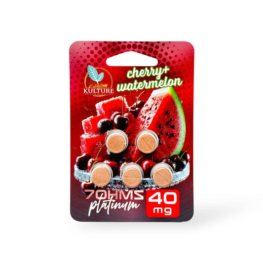 Kratom Kulture 7OHMZ Platinum Tablets Cherry + Watermelon 40mg