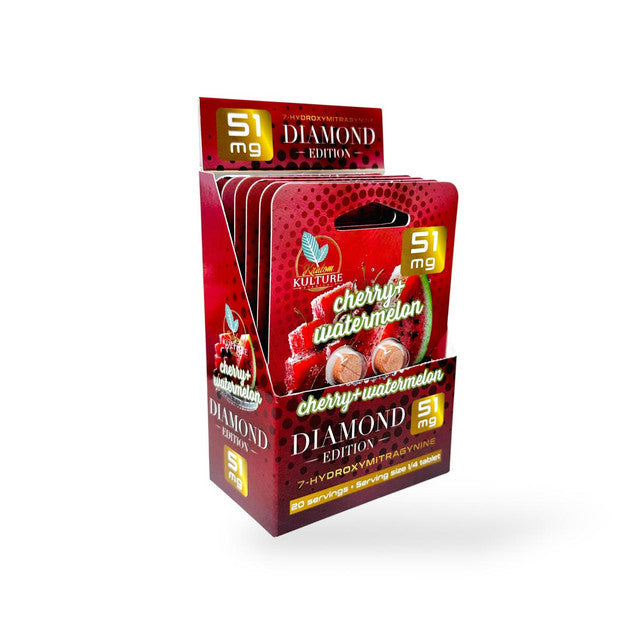 Kratom Kulture 7OHMZ Diamond Edition Tablets Cherry + Watermelon 51mg