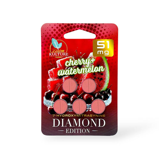 Kratom Kulture 7OHMZ Diamond Edition Tablets Cherry + Watermelon 51mg