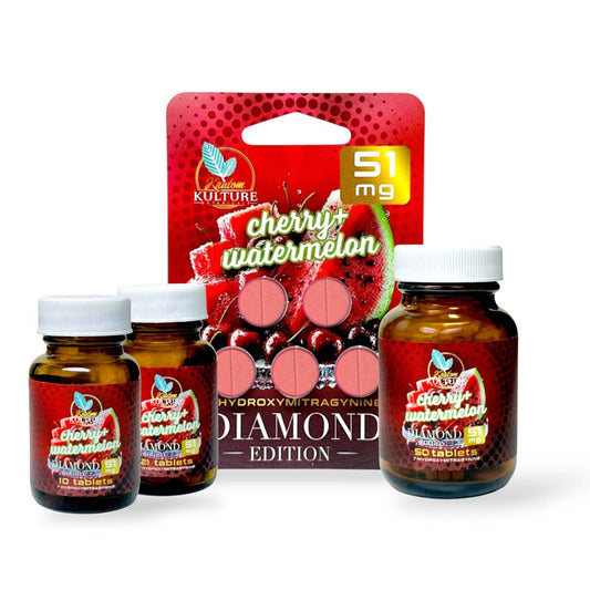 Kratom Kulture 7OHMZ Diamond Edition Tablets Cherry + Watermelon 51mg