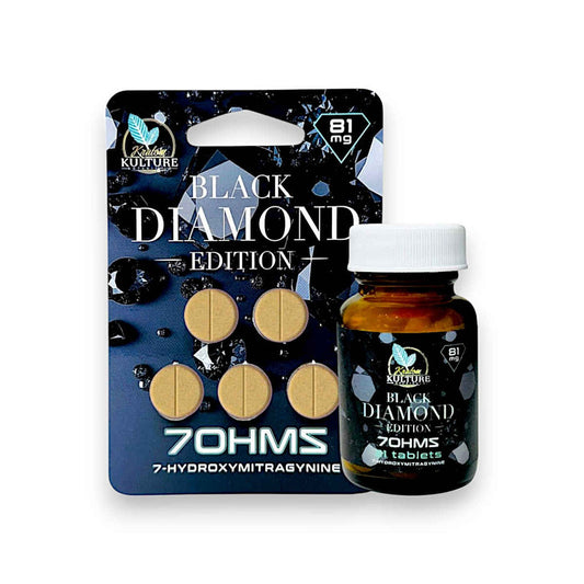 Kratom Kulture 7- Hydroxymitragynine Black Diamond Edition Tablets 81mg