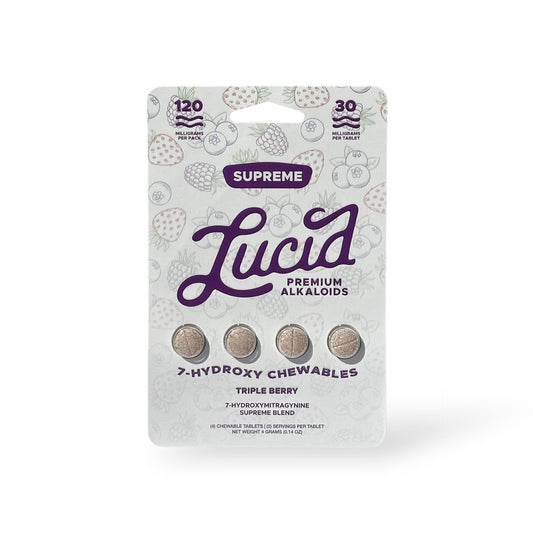 Lucid Supreme 7-OH Chewables Tablets Triple Berry 30mg Per Tablet