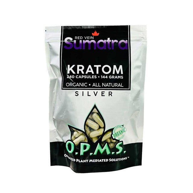 OPMS Silver Kratom Capsules Red Vein Sumatra