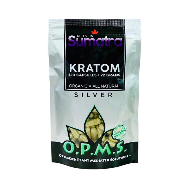 OPMS Silver Kratom Capsules Red Vein Sumatra