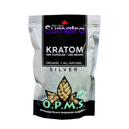 OPMS Silver Kratom Capsules Red Vein Sumatra