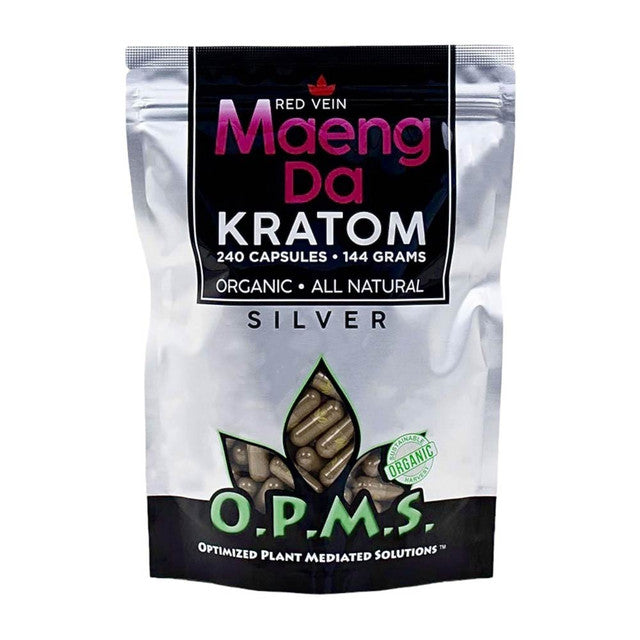 OPMS Silver Maeng Da Kratom Capsules Red Vein