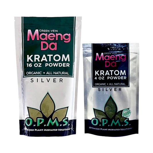 OPMS Silver Maeng Da Kratom Powder Green Vein