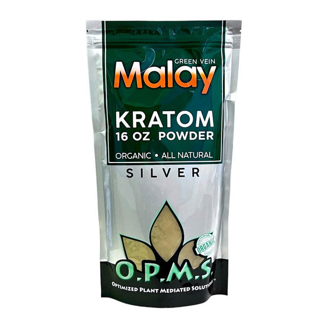 OPMS Silver Malay Kratom Powder Green Vein