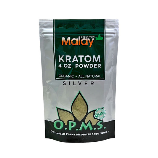 OPMS Silver Malay Kratom Powder Green Vein