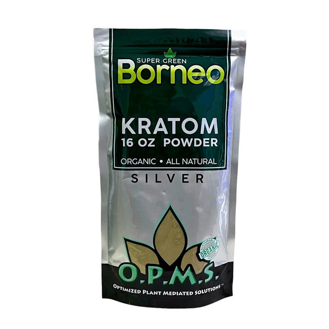 OPMS Silver Super Green Borneo Kratom Powder
