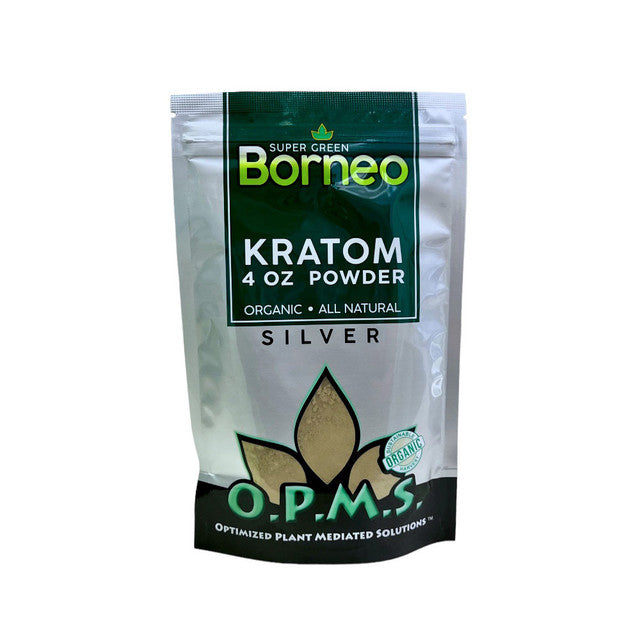 OPMS Silver Super Green Borneo Kratom Powder