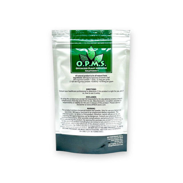 OPMS Silver Super Green Borneo Kratom Powder