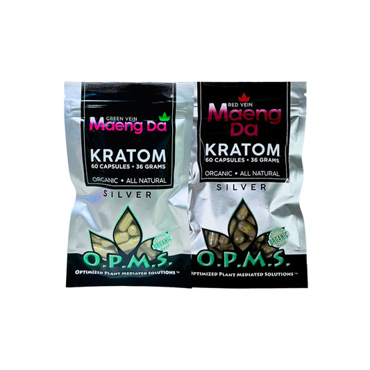 OPMS Silver Maeng Da Kratom Capsules Sampler