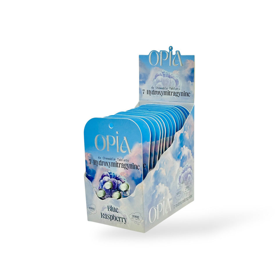 Opia 7 Hydroxymitragynine Chewable Tablets Blue Raspberry 80mg