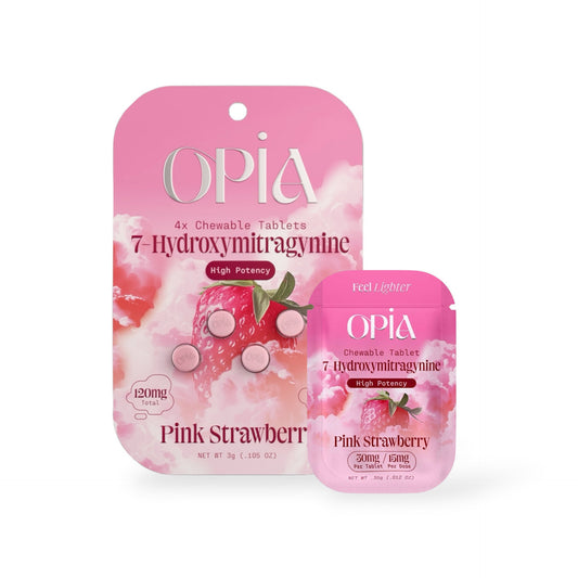Opia 7-OH High Potency Chewable Tablets Pink Strawberry 30mg