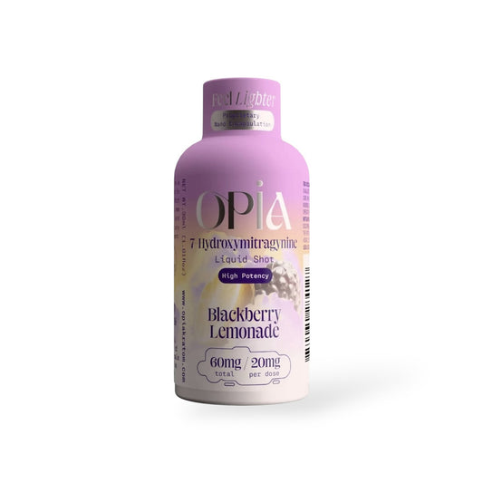 Opia 7 Hydroxymitragynine Liquid Shot High Potency Blackberry Lemonade 60mg