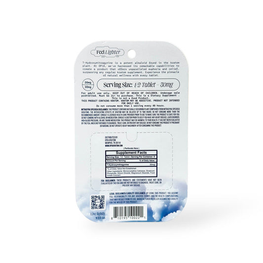 Opia Ultra 7-OH High Potency Chewable Tablets Blue Raspberry 60mg Per Tablet