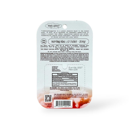 Opia Ultra 7-OH High Potency Chewable Tablets Cherry Burst 60mg Per Tablet