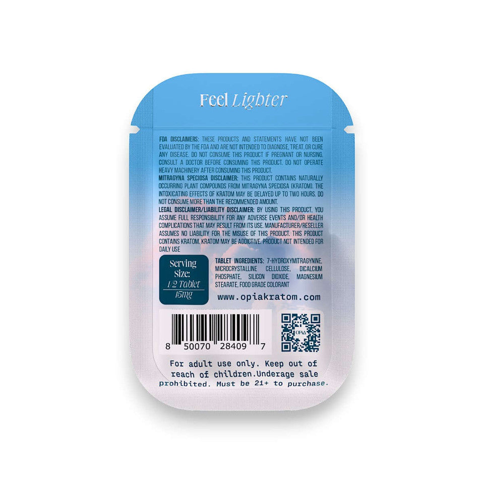 Opia 7-OH High Potency Chewable Tablets Blue Raspberry 30mg