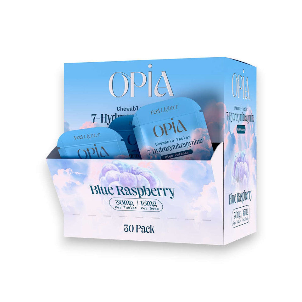 Opia 7-OH High Potency Chewable Tablets Blue Raspberry 30mg