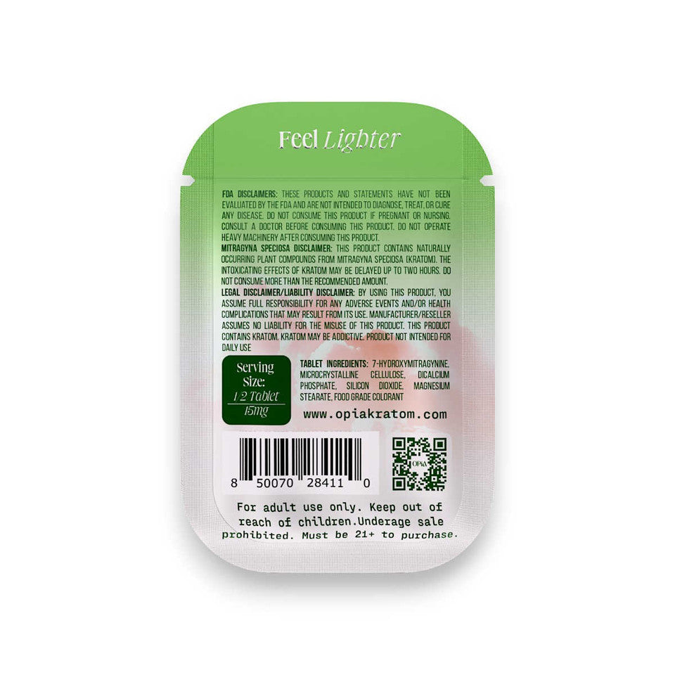 Opia 7-OH High Potency Chewable Tablets Watermelon 30mg