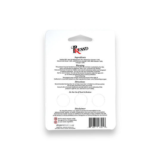 Press'D Kratom Red-OH Pseudo 5X 7-OH Tablets 3ct 18mg