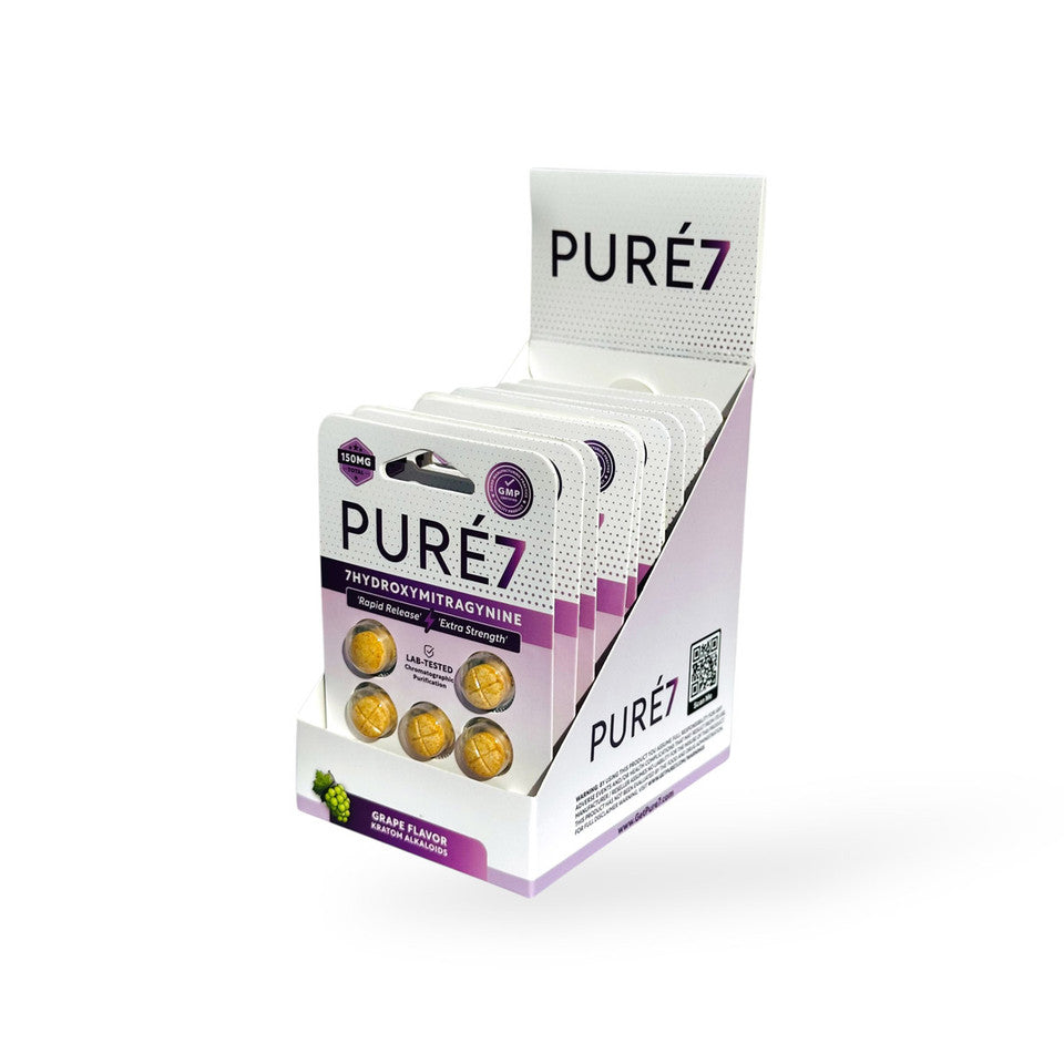 Pure7 7-OH Rapid Release Extra Strength Chewable Tablets Grape 30mg