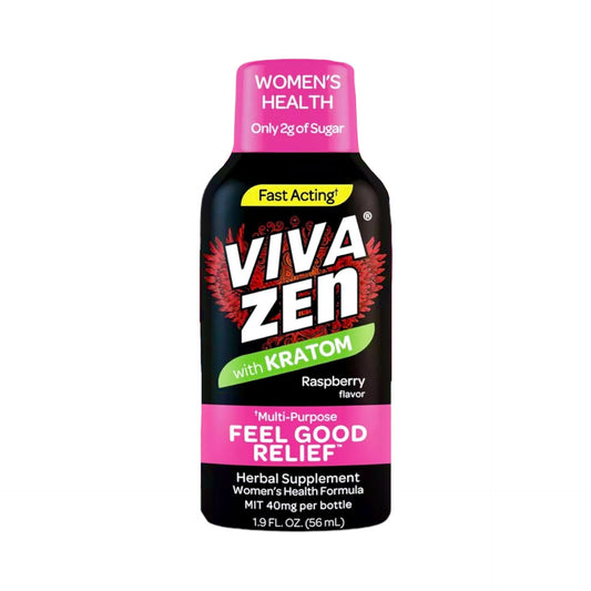 Viva Zen Kratom Extract Shot Women's Health Raspberry Flavor