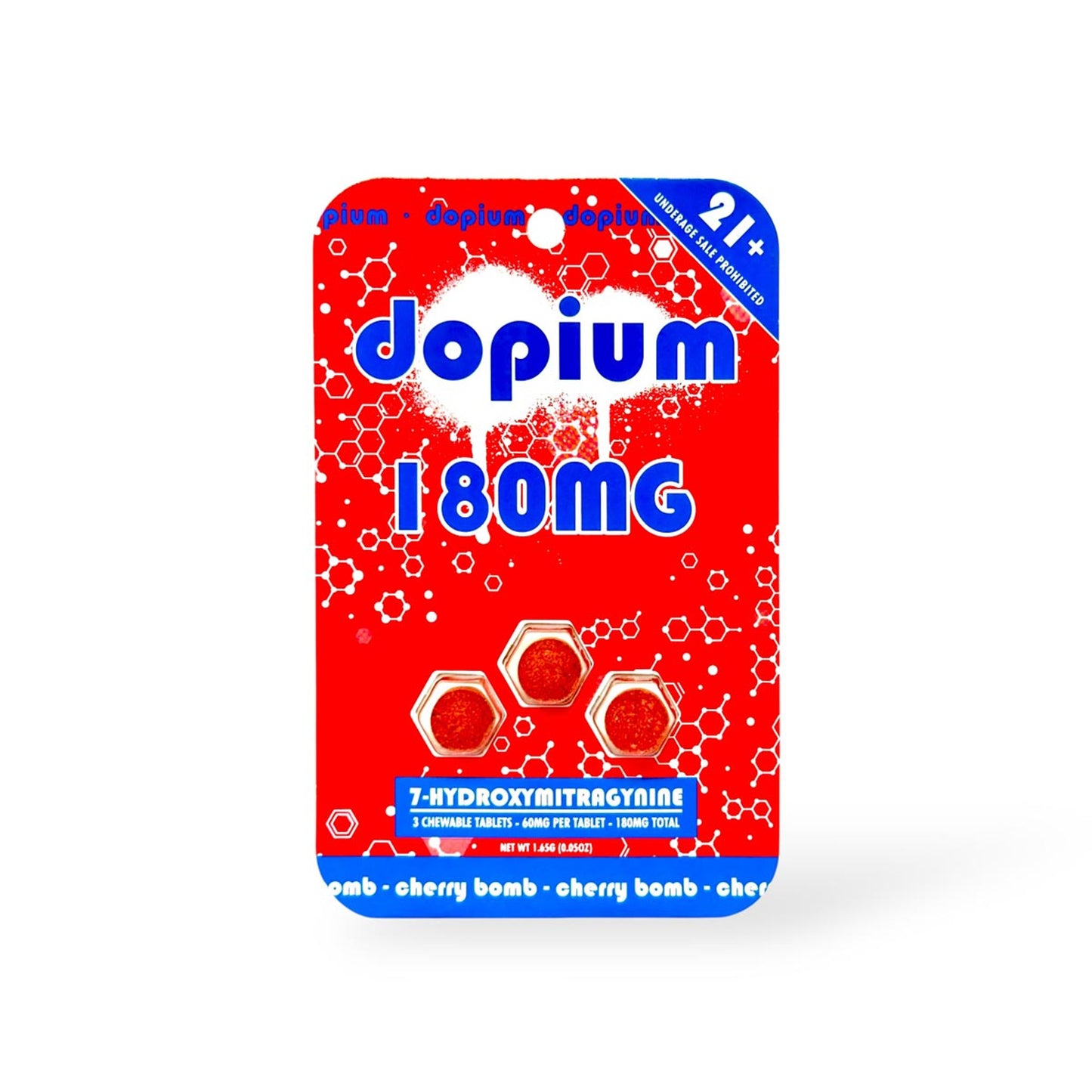Dopium 7-Hydroxymitragynine Chewable Tablets Cherry Bomb 60mg Per Tablet