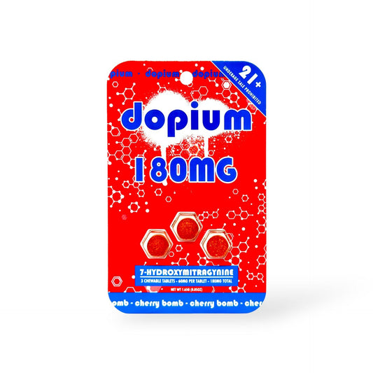 Dopium 7-Hydroxymitragynine Chewable Tablets Cherry Bomb 60mg Per Tablet