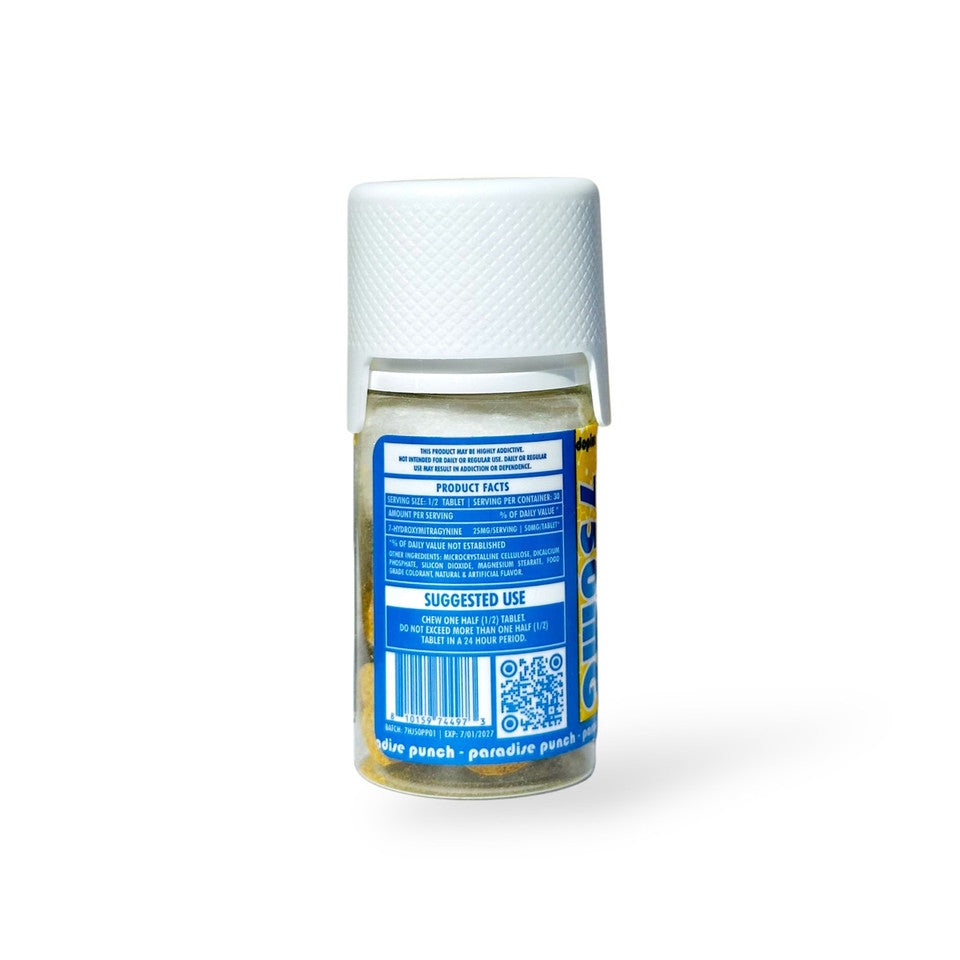 dopium 7-Hydroxymitragynine Chewable Tablets Paradise Punch 50mg Per Tablet