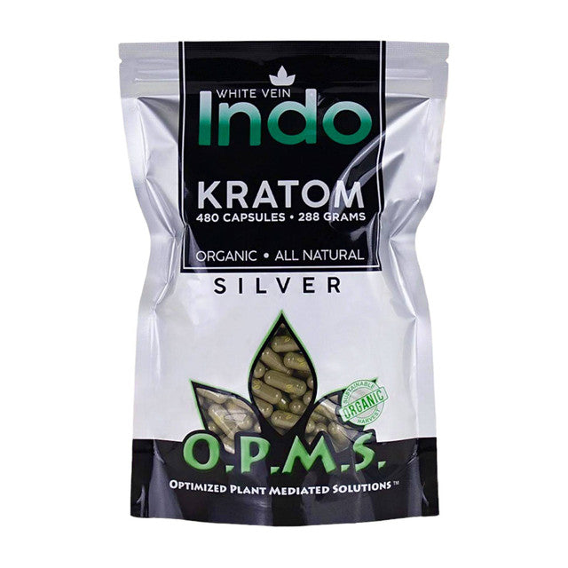 OPMS Silver White Vein Indo Kratom Capsules